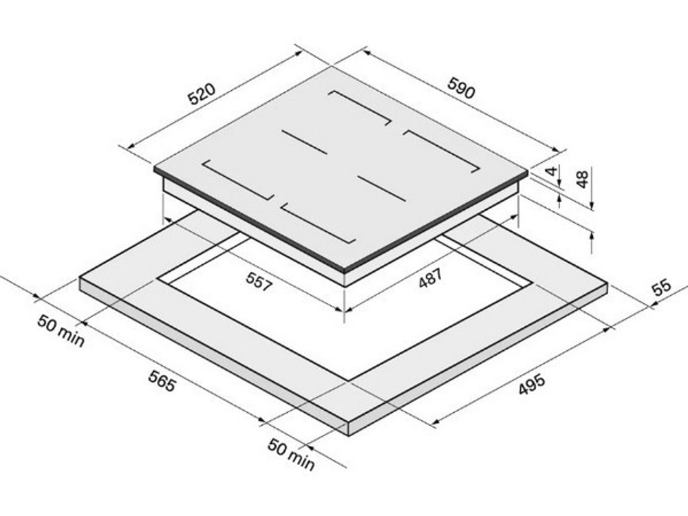 Варочная панель KRONA ONYX ih 60 BL индукционная