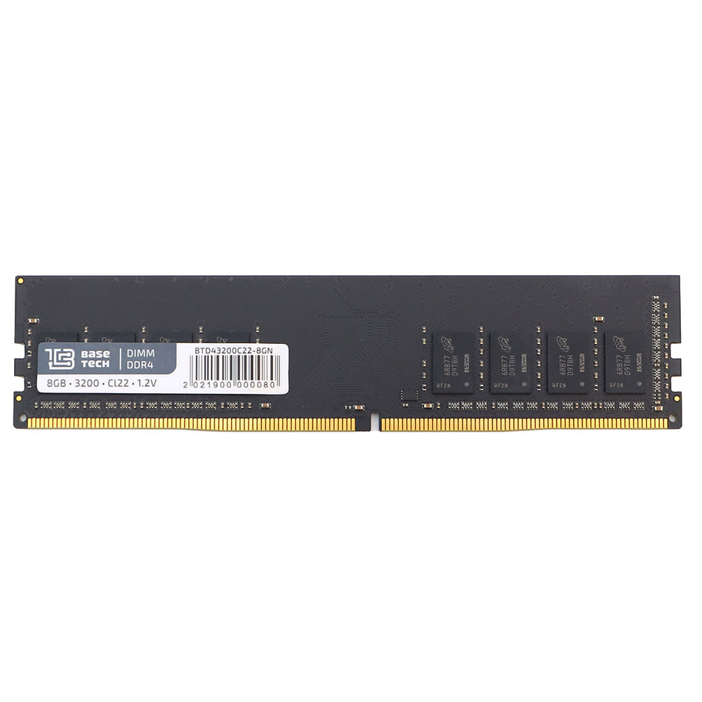 Память BaseTech DDR4 DIMM 8Гб, 3200МГц, CL22, Bulk, 1.2В (BTD43200C22-8GN)