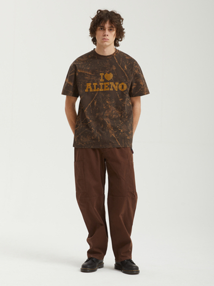 Мужская Футболка I Love Alieno Camo