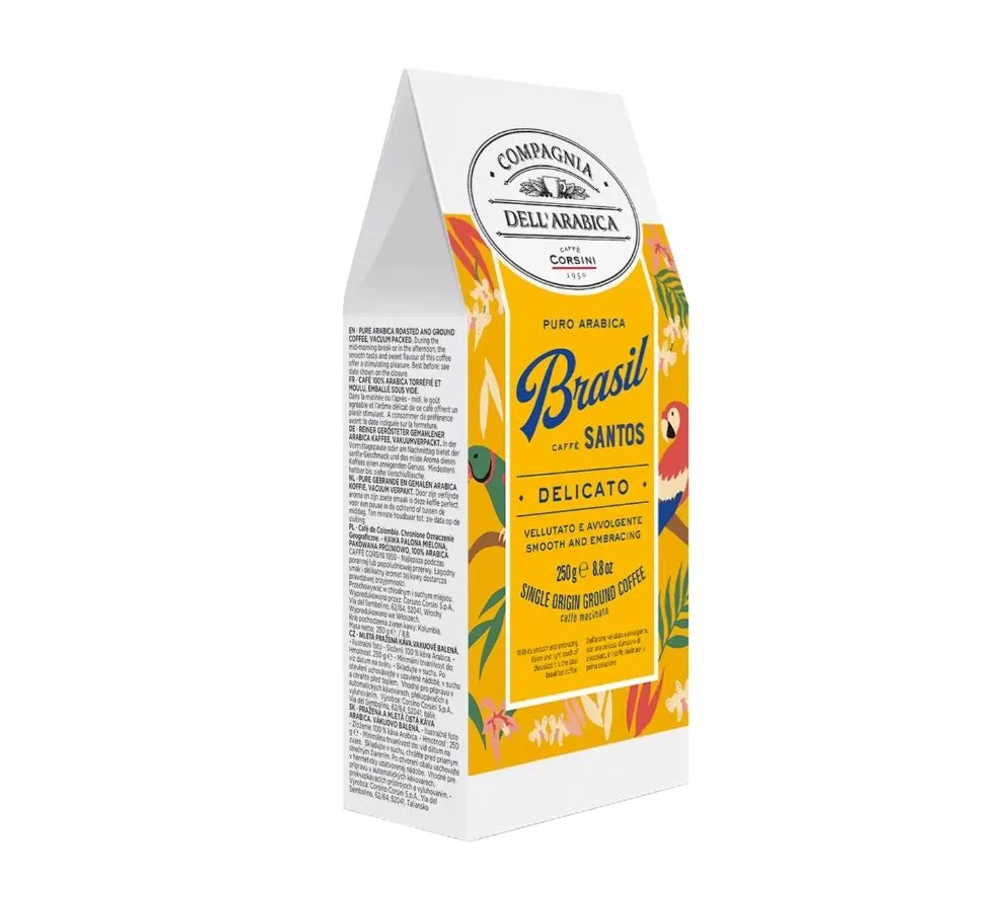 Кофе молотый Puro Arabica Brasil Santos, 250 гр.