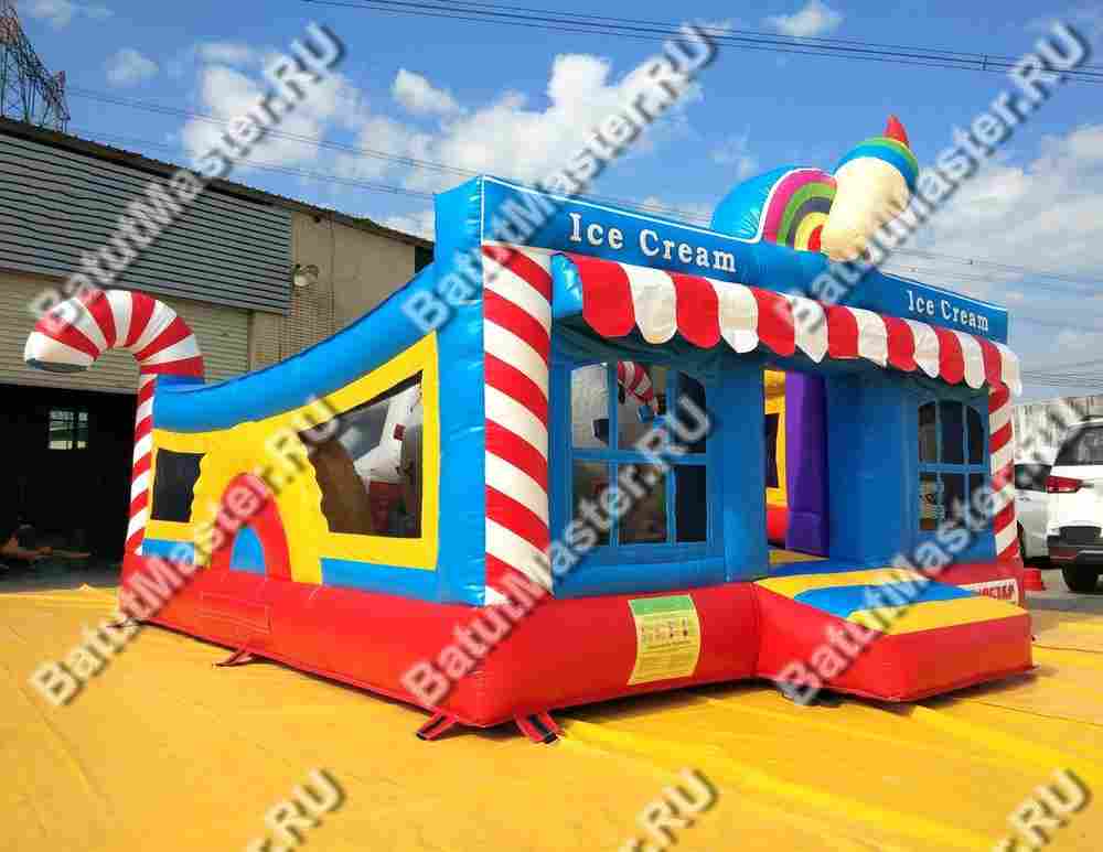 Коммерческий надувной батут "Мороженое" 5*5*2.8 м