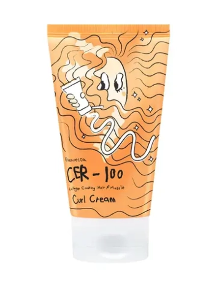 ELIZAVECCA - КРЕМ ДЛЯ ВЬЮЩИХСЯ ВОЛОС CER-100 COLLAGEN COATING HAIR A+ MUSCLE CURL CREAM, 120 МЛ.
