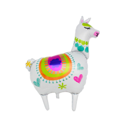 Шар (36""/91 см) Фигура, Лама Альпака, Белый, 1 шт. Б050