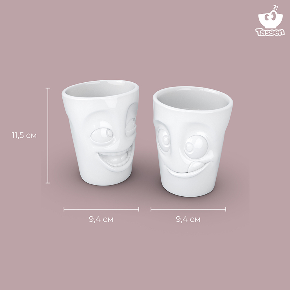 Набор кружек tassen joking & tasty, 2 шт, 350 мл, белый