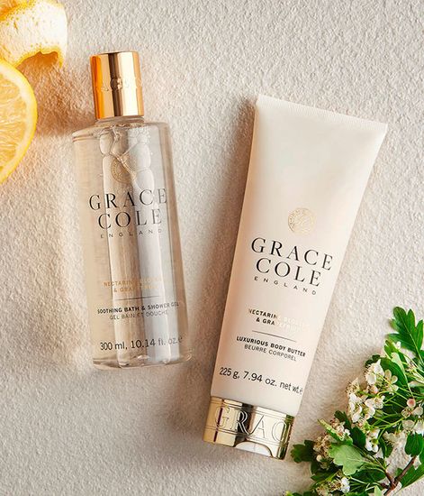 Цветок нектарина и грейпфрут гель для ванны и душа, Grace Cole