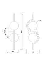 Настенный светильник (бра) Freya FR5124WL-02BS