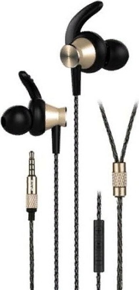 Наушники 2E S8 Piston Magnet Mic золотистый