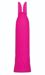 Розовая вибропуля с кроличьими ушками Bunny Bullet - 10,5 см. (Цвет: розовый)
