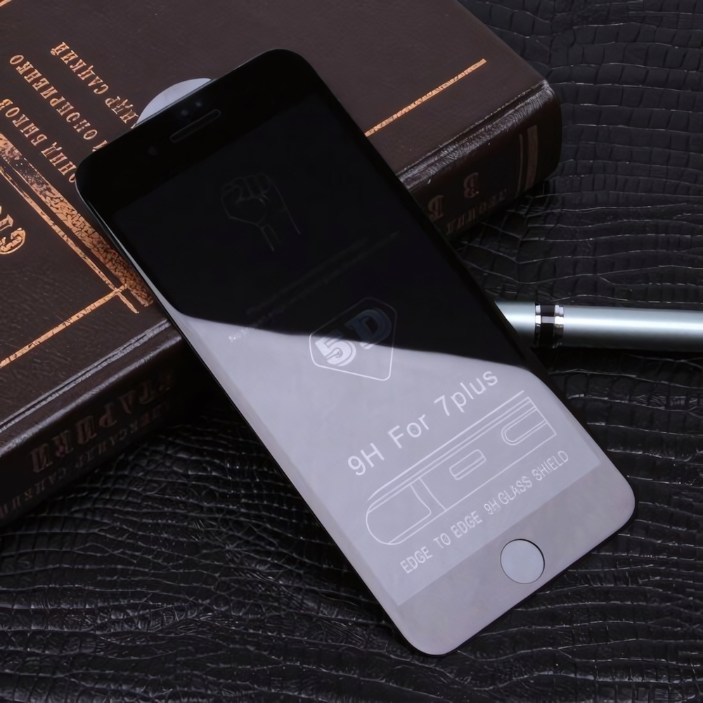 Защитное стекло 5D для iPhone 7 Plus на полный экран, 009274 Красный