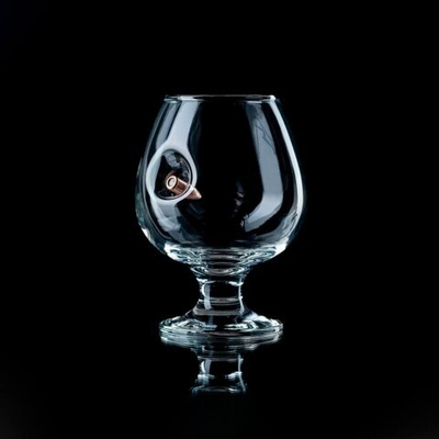 Бокал "Непробиваемый"для коньяка с пулей, 390 мл