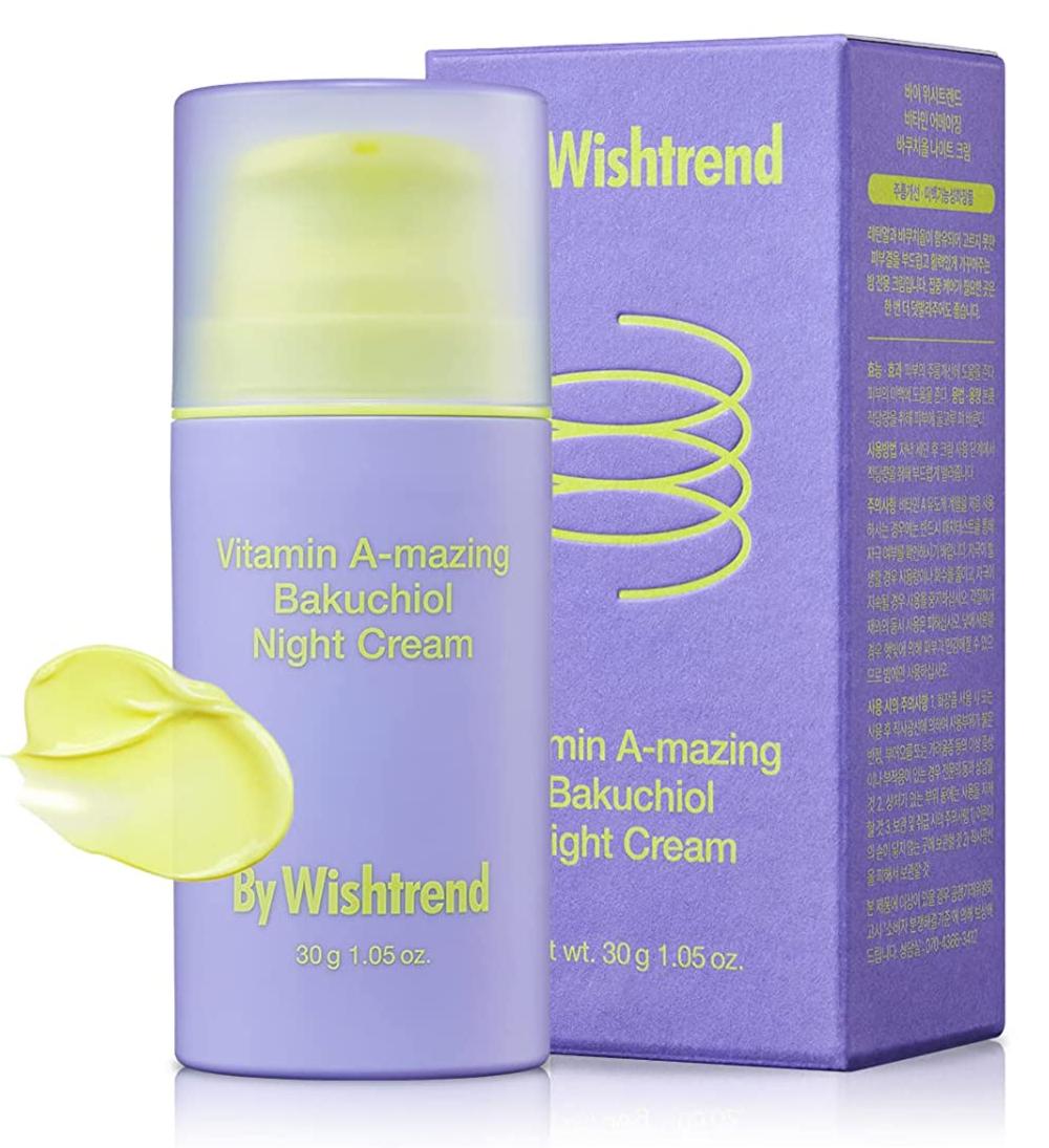 Крем ночной с ретинолом и бакучиолом By Wishtrend Vitamin A-mazing bakuchiol night cream, 30 г