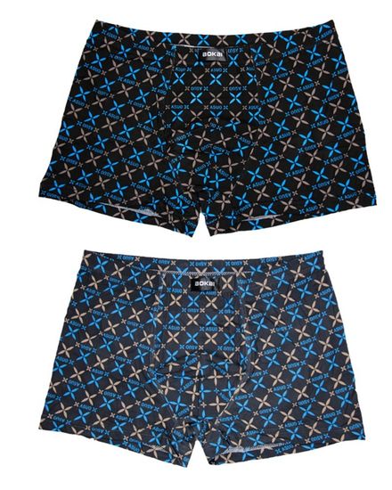 Трусы мужские боксеры (2шт) Bokai 936 BK,черный+синий