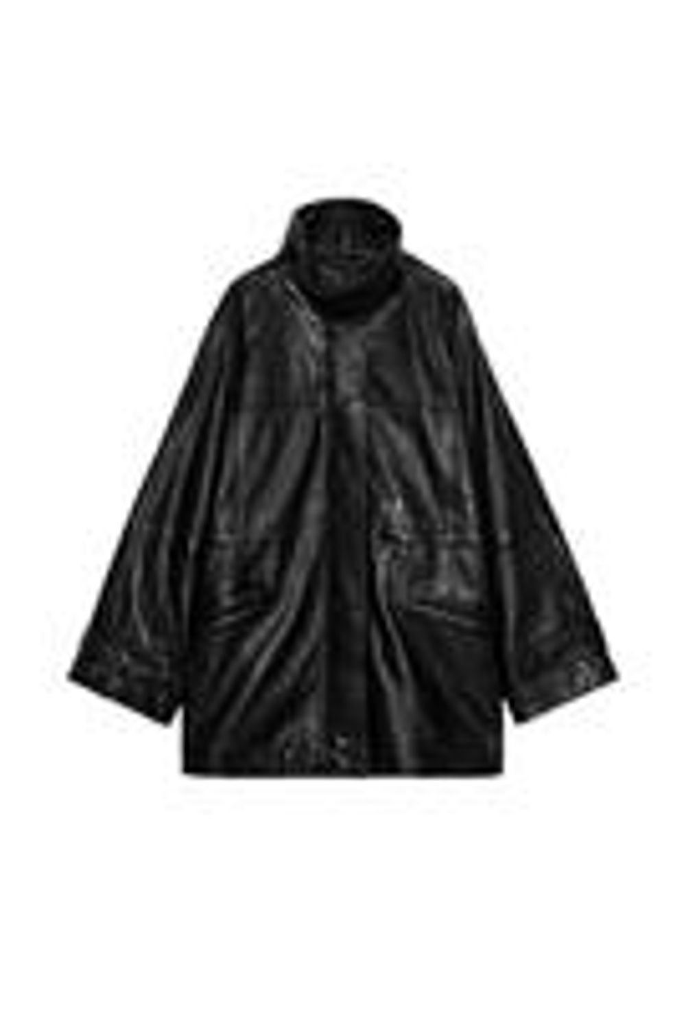 ZARA ТРЕУГОЛЬНЫЙ РЕМЕНЬ-ПЛАТОК ИЗ 100% КОЖИ С БАХРОМОЙ, ЧЕРНЫЙ