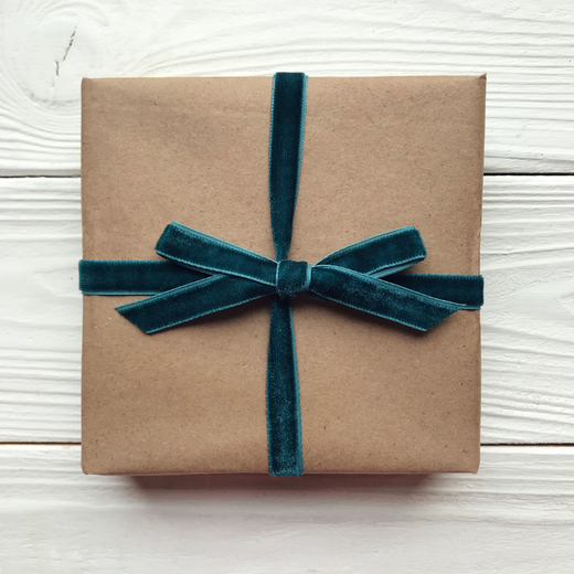 Бархатная лента 10 мм, цвет зелёный