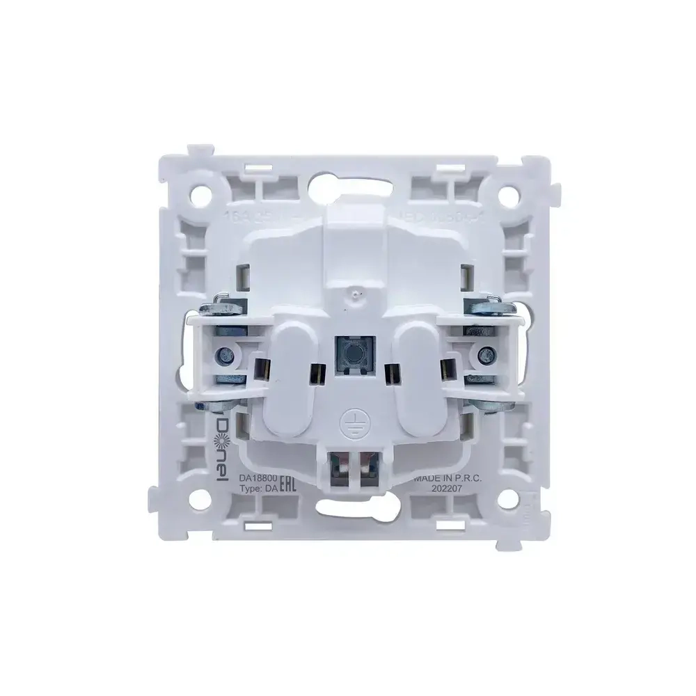 Donel Розетка, механизм розетки Schuko с заземляющим контактом 16А 250 В на винтах R98, DA18800