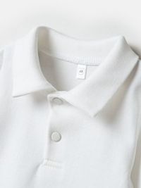 Рубашка с воротником поло "Молоко" 0+