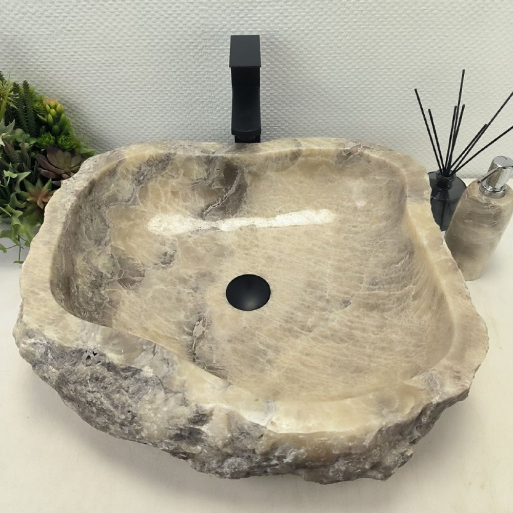 Раковина из оникса Erozy Grey EO-62539 55*49*16 0094