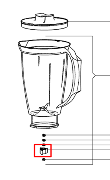 Коплер (куплер) для блендера Tefal (Тефаль) БОЛЕЕ НЕ ПОСТАВЛЯЕТСЯ - СНЯТ С ПРОИЗВОДСТВА