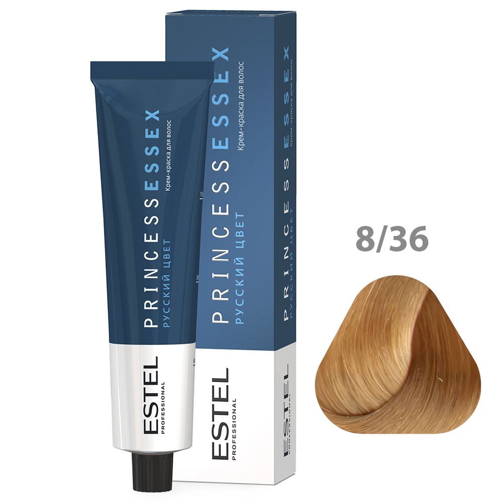 ESTEL PRINCESS ESSEX Крем-краска для волос, 8/36 светло-русый золотисто-фиолетовый, 60 мл