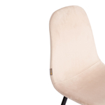 Стул BREEZE (mod. JSC-58) Велюр/металл , 44 х 53 х 86 см, creamy (кремовый) HLR 5 / черный