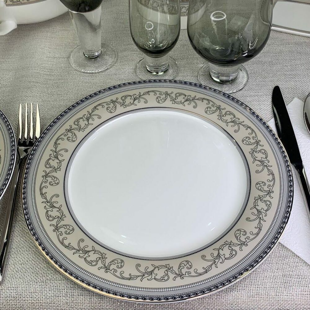 Lenardi 145-369 Набор из 6 тарелок 27см. ЭЛЕГАНТ в под.уп.(х5)Костяной фарфор