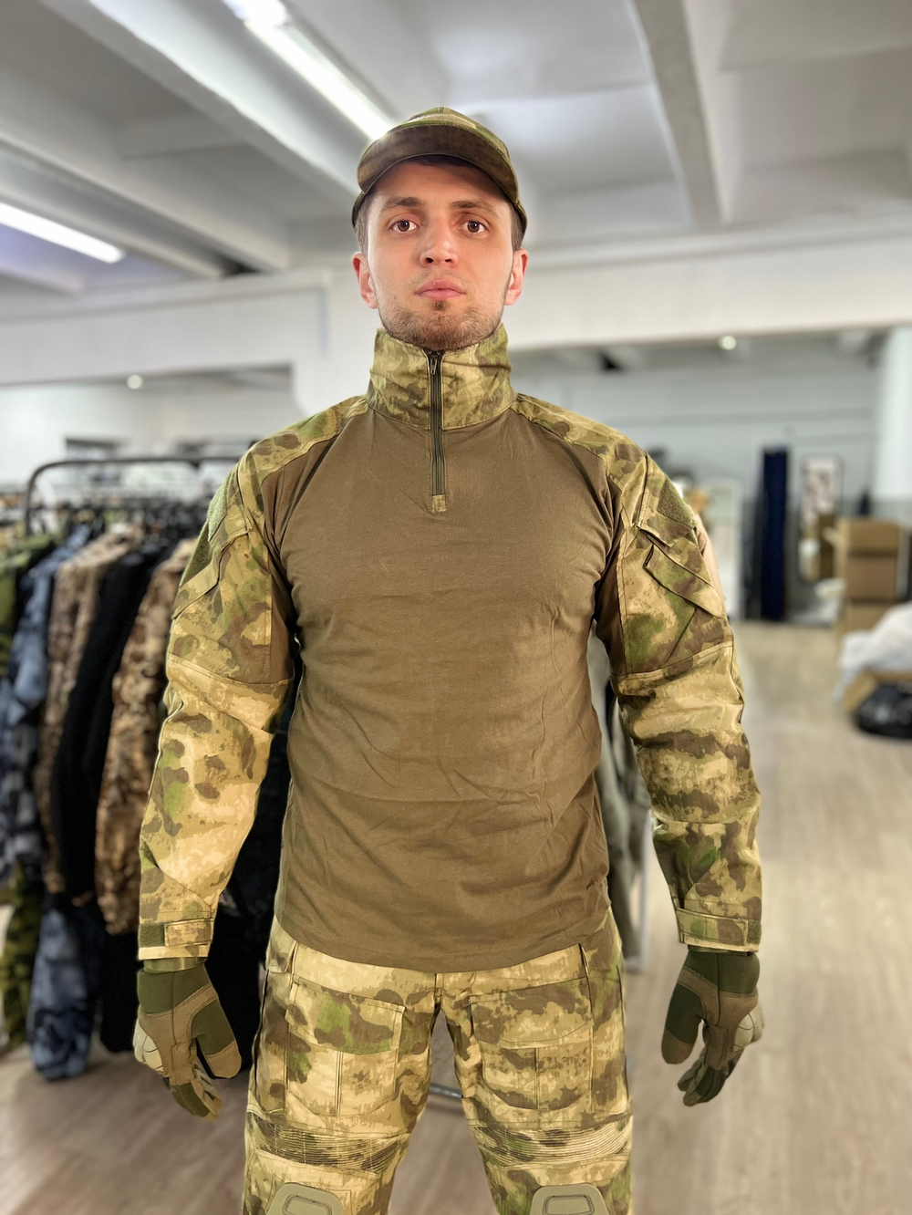 Тактический костюм G3 с защитой локтей и коленей / мох