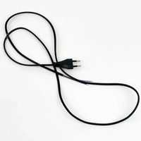 Черный шнур силовой, кабель питания S52 ШВВП 2х0.5 1.5 м