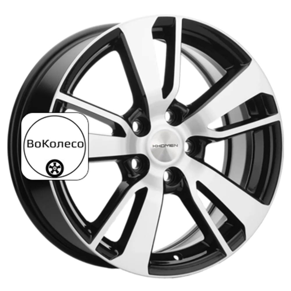7x17/5x114,3 ET43,5 D67,1 KHW1704 (Hyundai Tucson IV/Kia Sportage V) Black-FP Khomen Wheels
