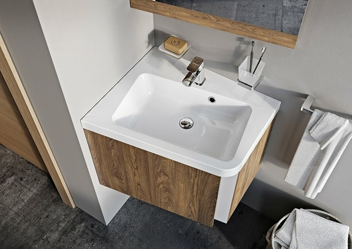 Тумба под раковину Ravak SD 10° 55 R X000000744 подвесная Темный орех