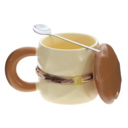 GAEM Кружка с крышкой и ложкой, 300 мл, L15 W9 H10 см, 4в.