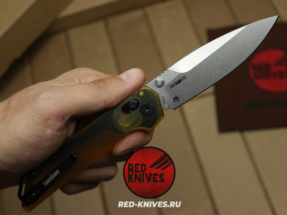 Нож Kershaw Iridium - рукоять Ultem, клинок стоунвош RK/Н2