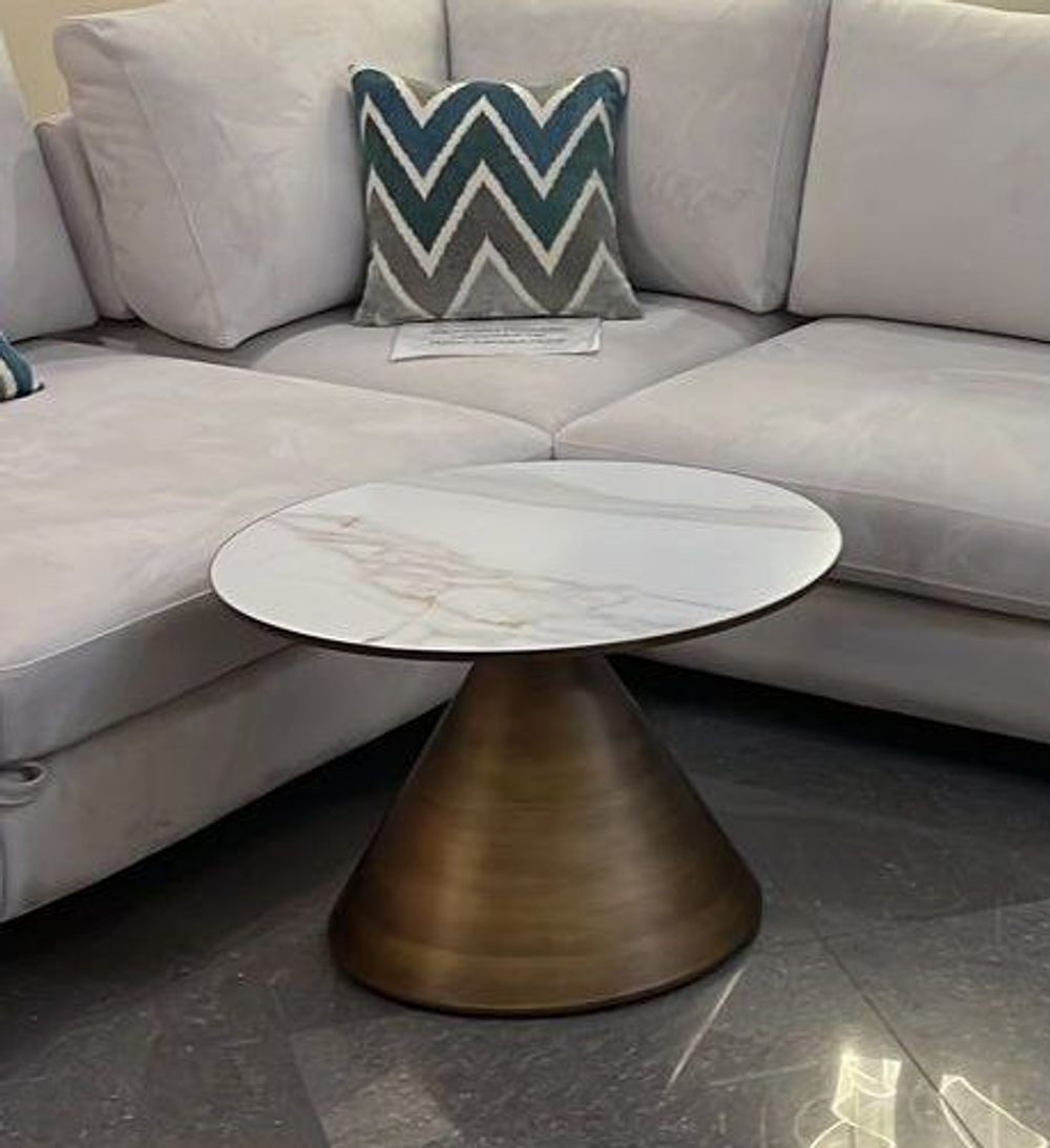 Стол журнальный CT9346CI (D70) белый керамика