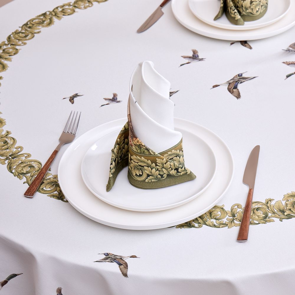 НАБОР САЛФЕТОК ИЗ 2-Х ШТ "ОХОТА" 40Х40СМ, ТВИЛ,100% ХЛОПОК, СОБАКА