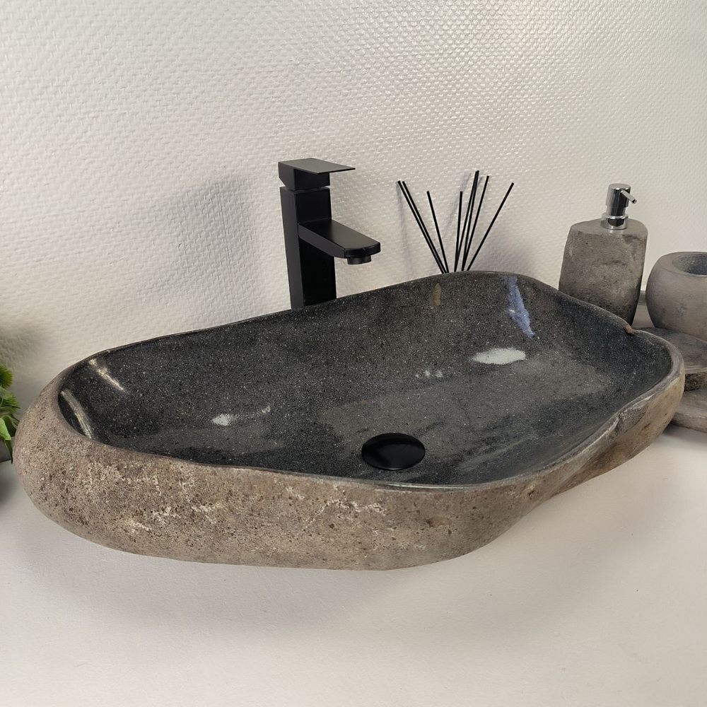 Раковина из речного камня RS-64879 61*39*14 0863