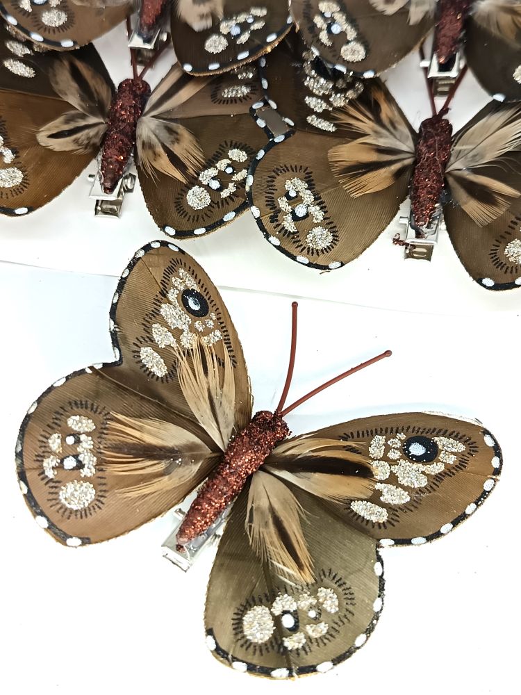 Набор бабочек с прищепкой 6х7 см