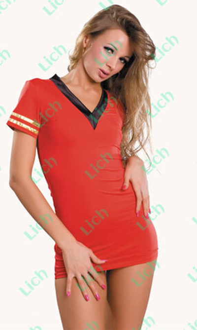 Ярко-красное мини-платье