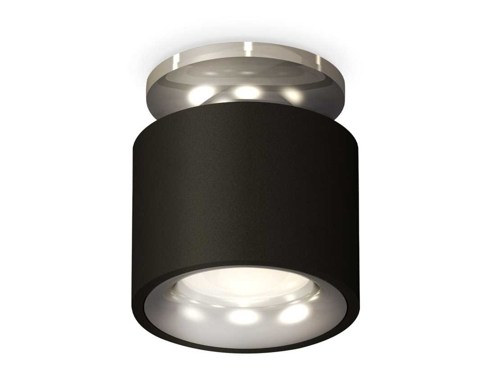 Комплект накладного светильника Ambrella light Techno Spot XS7511081 SBK/PSL черный песок/серебро полированное (N7927, C7511, N7012)