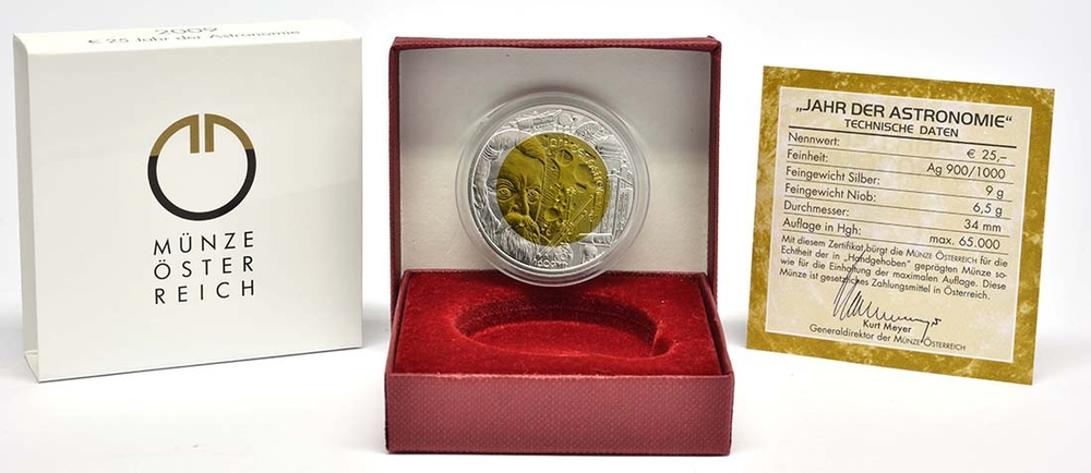 АВСТРИЯ, 2009, 25 ЕВРО [БИМЕТАЛЛ: СЕРЕБРО + НИОБИЙ]