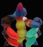 Брелок в виде фаллоса Номус (Цвет: разноцветный)