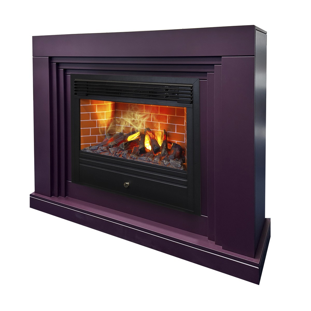 Электрокамин RealFlame Stanley 26 Plum сливовый с очагом 3D Novara