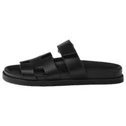 Hermes Chypre functional windbreaker wear fashion sandals women's black, H222100Z 02