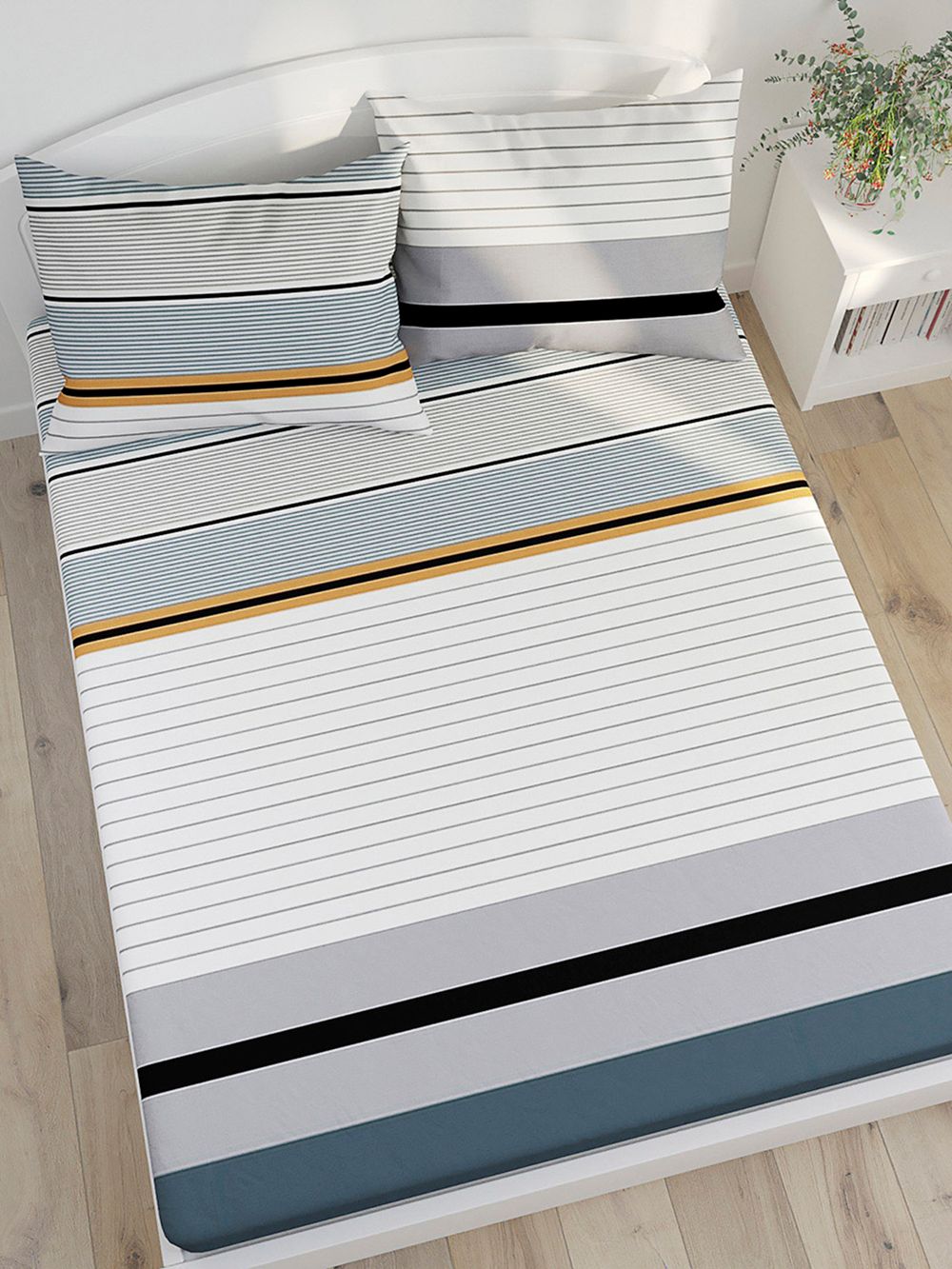 Постельное белье Котики Котики "Аляска" 1,5-сп   наволочка 50х70 1шт Простынь на резинке 90х200 см  Пододеяльник 145х215 см