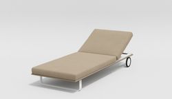 Hacienda, шезлонг белый/бежевый, алюминий