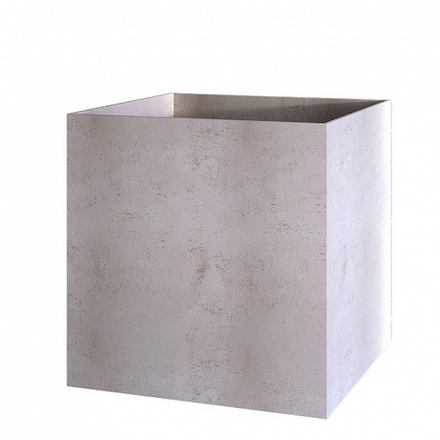 Кашпо CUBE CONCRETE WHITE 50x50x50