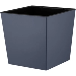 Горшок для цветов InGreen London CUBE 250 х 250 мм, 11,6 л c дренажной вставкой, вулканиче