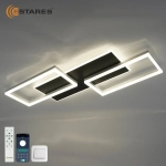 Управляемая светодиодная люстра SOLER 95W 3S-APP-842x392x70-BLACK/WHITE/WHITE-220-IP20