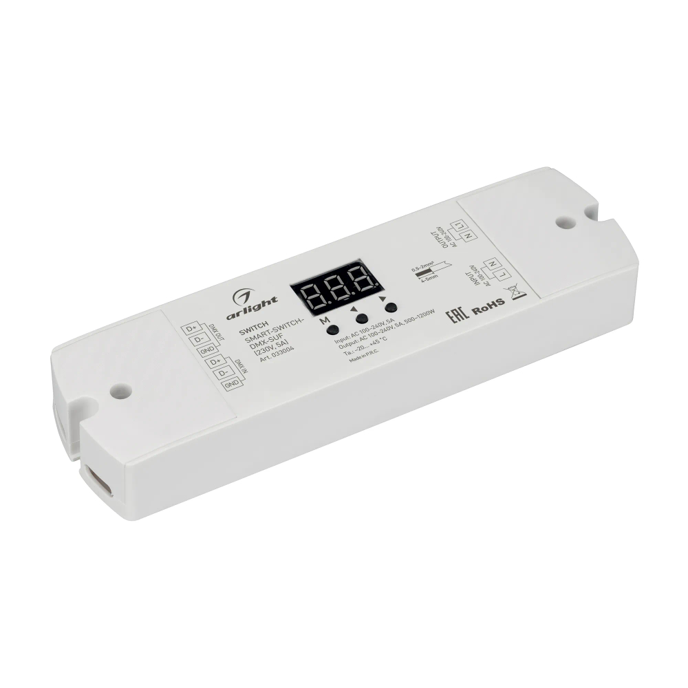 Выключатель SMART-SWITCH-DMX-SUF (230V, 5A) (Arlight, IP20 Пластик, 3 года) 033004