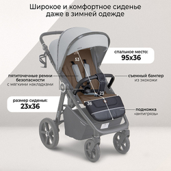 Прогулочная коляска Sweet Baby Unica Grey