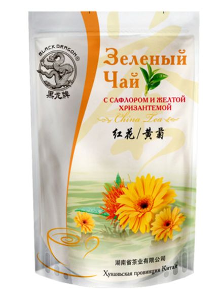 Чай зеленый Black dragon Сафлор и желтая хризантема 100 г