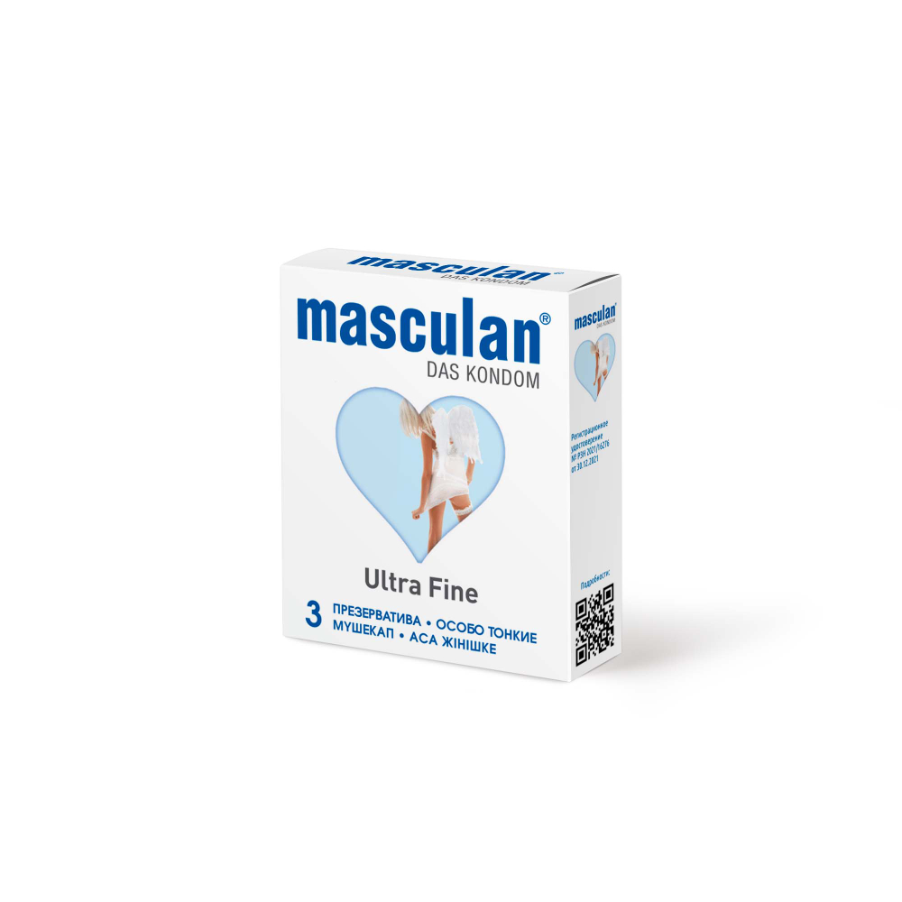 ПРЕЗЕРВАТИВЫ MASCULAN 2 ULTRA FINE № 3 (ОСОБО ТОНКИЙ С ОБИЛЬНОЙ СМАЗКОЙ) 3 штуки
